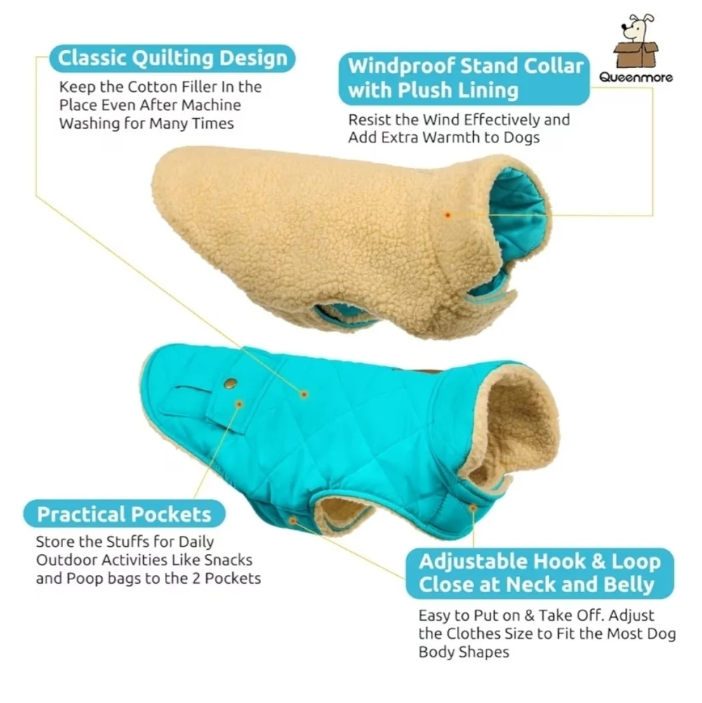 Dog Warm Quilted Puffer Coat XL NWT